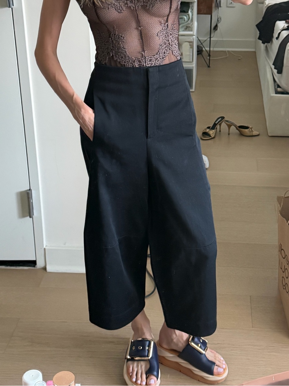 COS Black Wide-Leg Trousers culottes - Picture 4 of 4